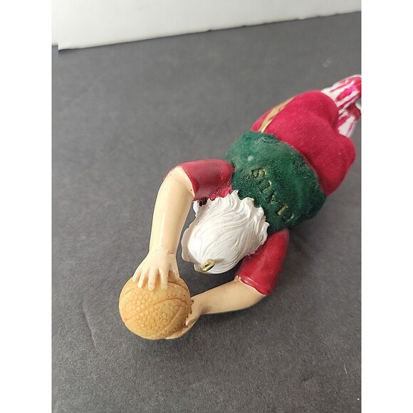 Basketball Santa Ornament Figurine 4" - Picture 6 of 7